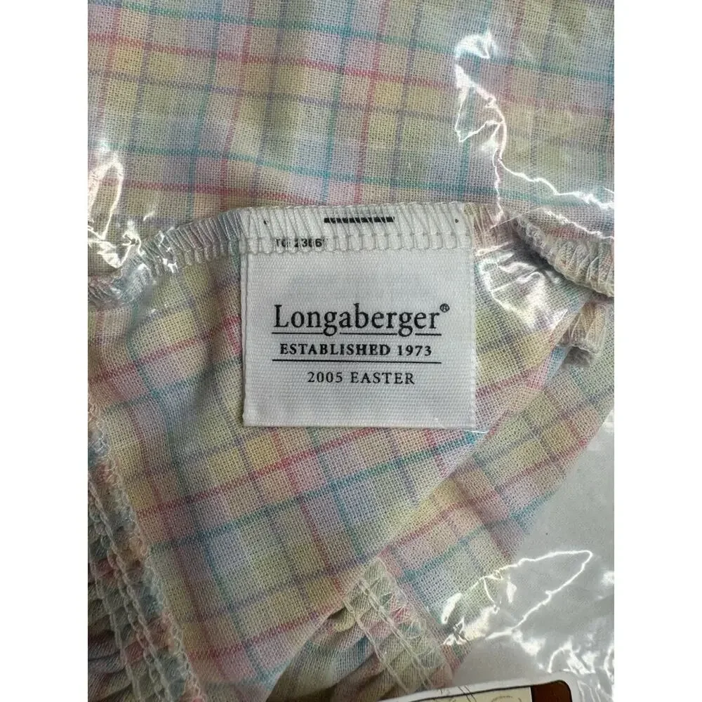 Longaberger Fabric Basket Liner 2005 Easter - Easter Plaid #23061235 NEW